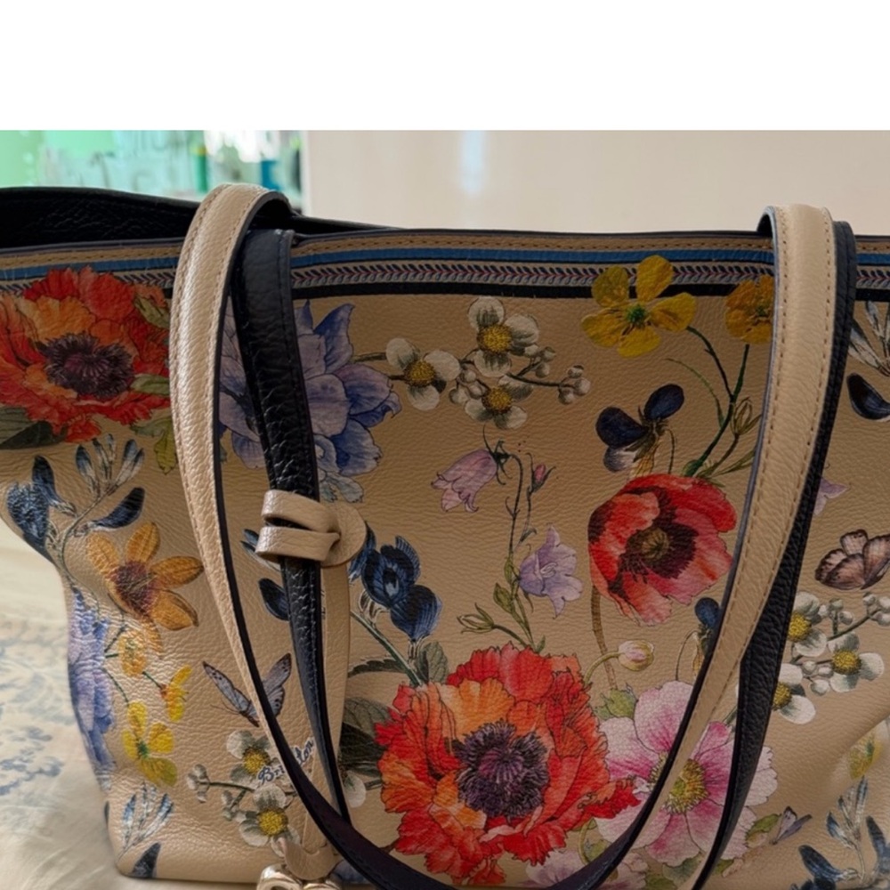 Brighton Floral Tote - Cream with Multicolor Flowers - Picture 2 of 5